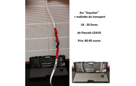 Arc gaucher 18 - 20 livres + mallette de transport - 80/85 euros